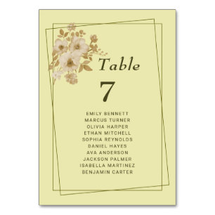 Numeração De Mesa Rosa - Casamento Amarelo Celestial
