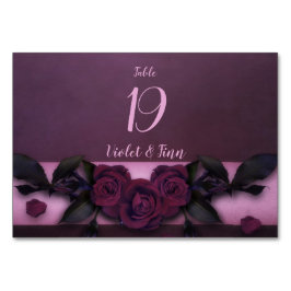 Numeração De Mesa Rosa de ameixa