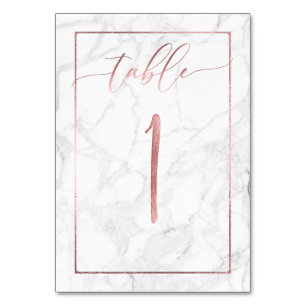 Numeração De Mesa Rosa de Faux PixDezines Dourado/Mesa n.o 1+/Marble