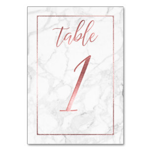 Numeração De Mesa Rosa de Faux PixDezines Dourado/Mesa n.o 1+/Marble