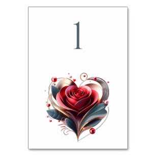 Numeração De Mesa Rosa de Forma Numérica Da Tabela De Casamento