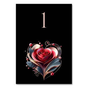 Numeração De Mesa Rosa de Forma Numérica Da Tabela De Casamento