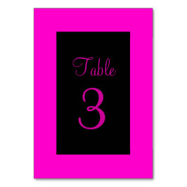Numeração De Mesa Rosa e Preto