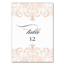 Numeração De Mesa Rosa Gold Foil Boho Chic Table Number Casamento
