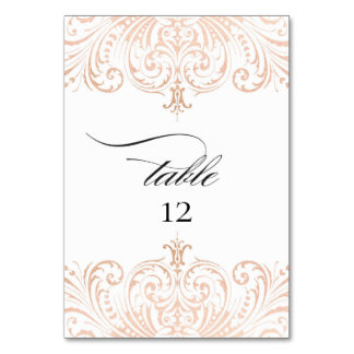 Numeração De Mesa Rosa Gold Foil Boho Chic Table Number Casamento