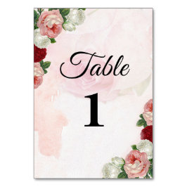 Numeração De Mesa Rosa personalizado Número da Tabela de Casamento D