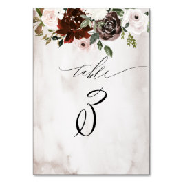 Numeração De Mesa Rosa Rosa Rosa-Rosa-Rosa Watercolor Floral N.o 3 C
