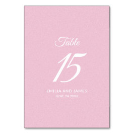 Numeração De Mesa Rosa Simples