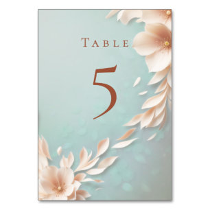 Numeração De Mesa rosa suave