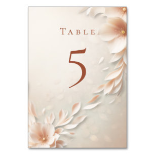 Numeração De Mesa rosa suave