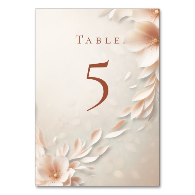 Numeração De Mesa rosa suave (Verso)