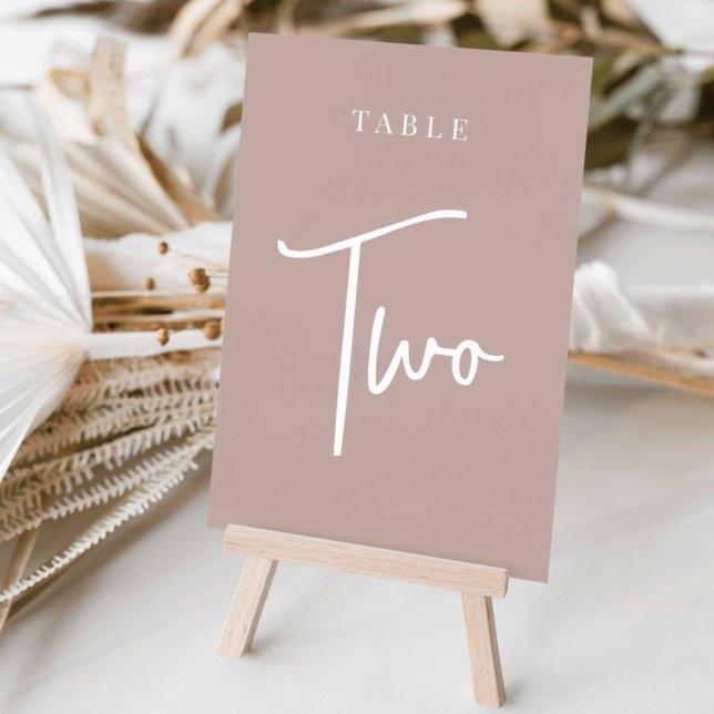 Numeração De Mesa Rosa Taupe Mesa com script DUO (Criador carregado)