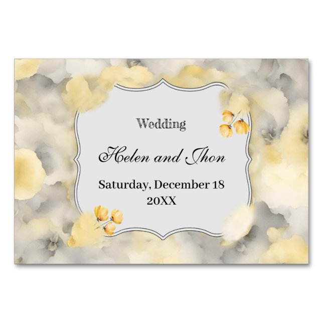 Numeração De Mesa Rosas amarillas (Frente)