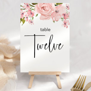 Numeração De Mesa Rosas Rosa Bege Número da Mesa de Casamento Floral