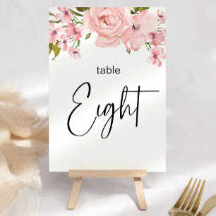 Numeração De Mesa Rosas Rosa Bege Número da Mesa de Casamento Floral