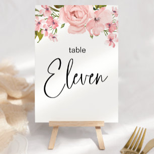 Numeração De Mesa Rosas Rosa Bege Número de Mesa de Casamento Floral
