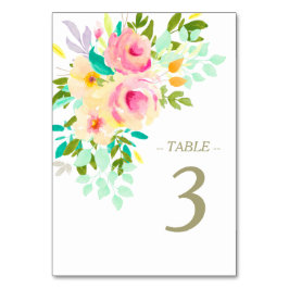 Numeração De Mesa Rosas Rosa Pêssego no Casamento Branco