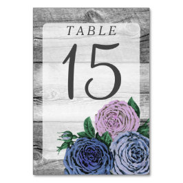 Numeração De Mesa Rosas Rústicas do Campo Madeira de Celeiro Casamen