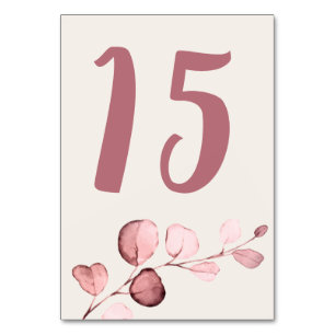 Numeração De Mesa Rose Gold Botânicos Quinceañera