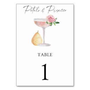 Numeração De Mesa Rose Prosecco - número da mesa de casamento