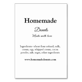 Numeração De Mesa Rosquinhas caseiras feitas com amor adicionar text