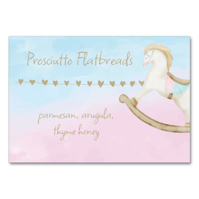 Numeração De Mesa Rótulo da Comida Neutra do Gênero do Cavalo Fundid (Frente)