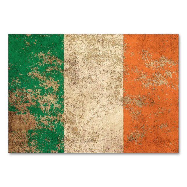 Numeração De Mesa Rough Aglage Bandeira Irlandesa (Frente)