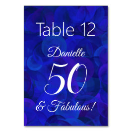 Numeração De Mesa Royal Blue 50 e Fabuloso nome de Festa de aniversá