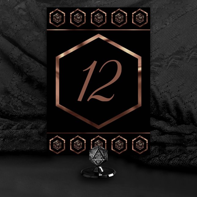 Numeração De Mesa RPG Dice | Copper Fantasy Retro Tabletop PnP Gamer (Criador carregado)