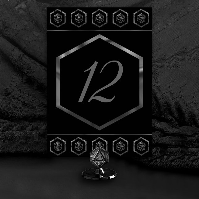 Numeração De Mesa RPG Dice | Fantasy Old School Tabletop Retro Gamer (Criador carregado)