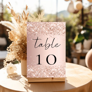 Numeração De Mesa Rubor dourado rosa