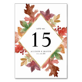 Numeração De Mesa Rustic Autumn Deixa Casamento Personalizado