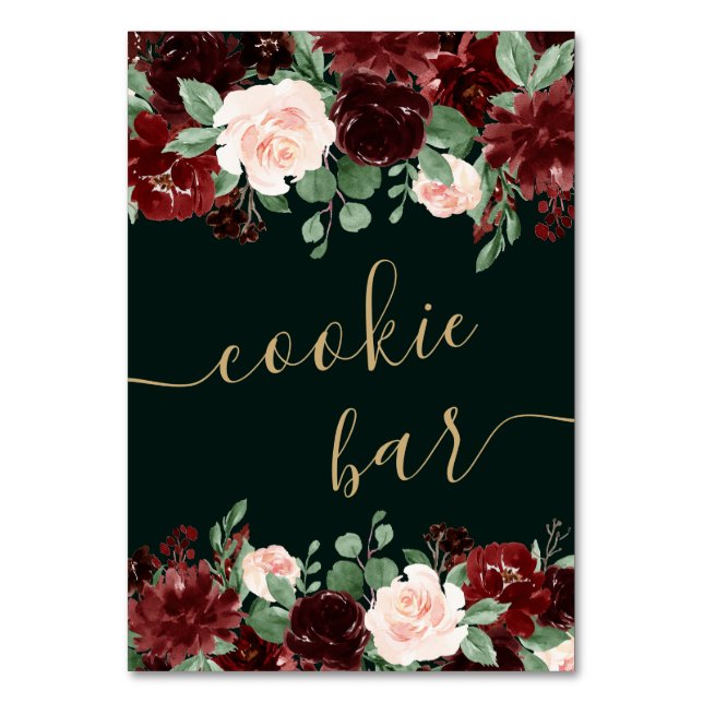 Numeração De Mesa Rustic Bloom | Terracotta e Marsala Guestbook (Frente)