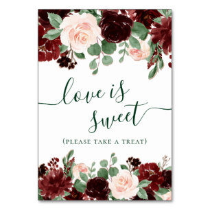 Numeração De Mesa Rustic Blooms Terracotta Marsala Love is Sweet