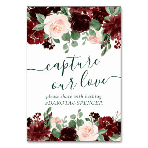Numeração De Mesa Rustic Blooms Terracotta Red Capture Our Love