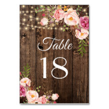 Rustic Boho Floral String Luzes Mesa Nu