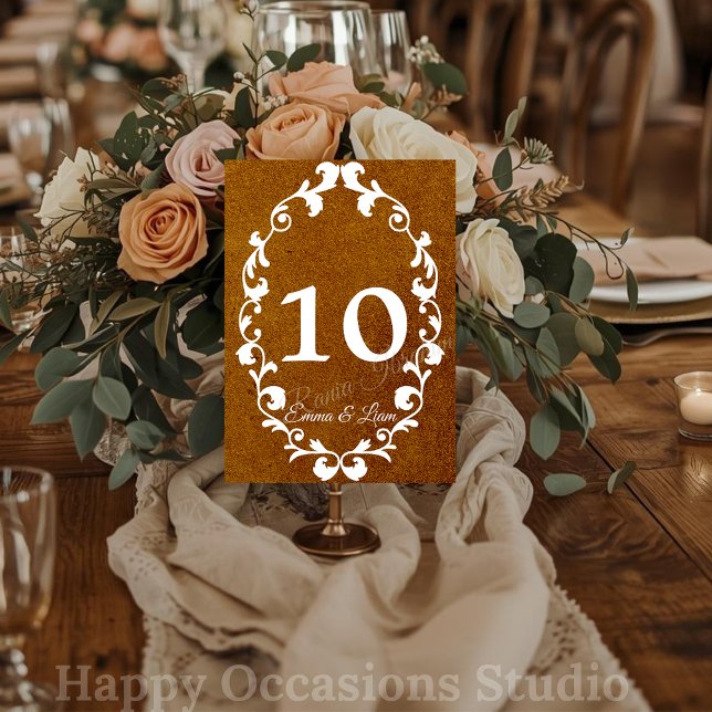 Numeração De Mesa Rustic Mexican Wedding Table Number Card (Criador carregado)