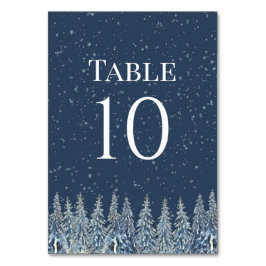 Numeração De Mesa Rustic Winter Forest Wedding Table Number Cards