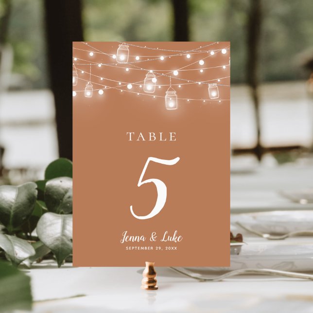 Numeração De Mesa Rústica String Luz Números De Mesa De Casamento (Criador carregado)