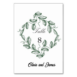 Numeração De Mesa Sage Green Classic Floral Wedding