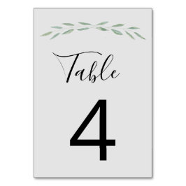 Numeração De Mesa Sage Greenery Tabelas Numeradas