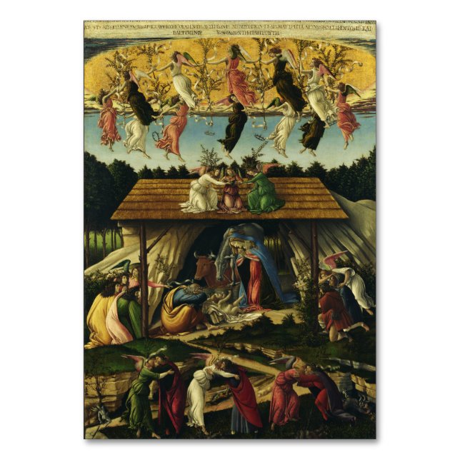 Numeração De Mesa Sandro Botticelli - O Nascimento Místico – Arte Er (Frente)