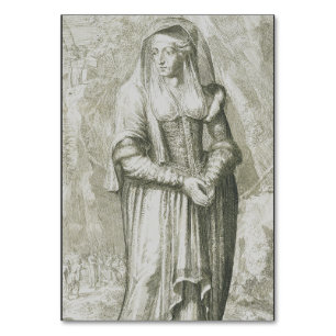 Numeração De Mesa Santa Hildegarda de Bingen Arte Mística Medieval