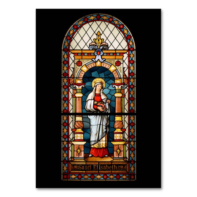 Numeração De Mesa Santa Isabel da Hungria Arte Medieval Premium (Frente)