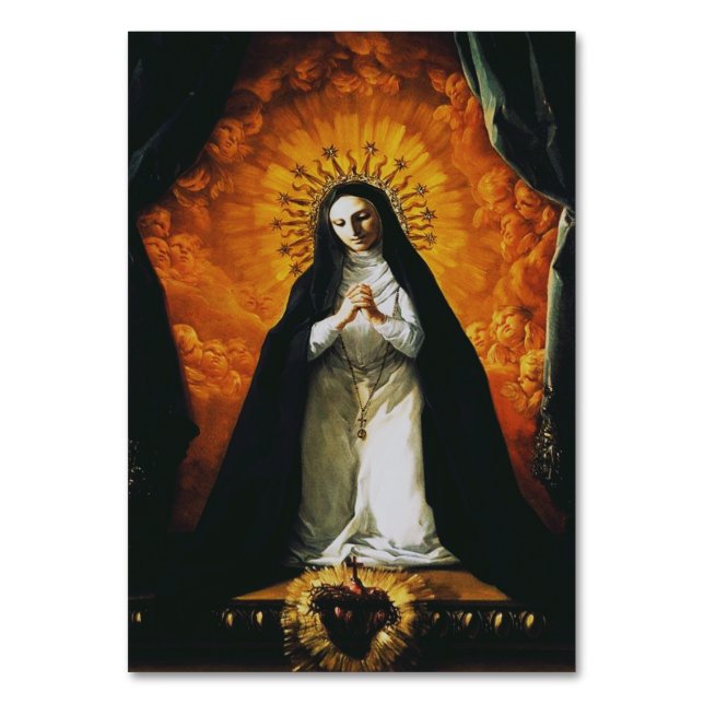 Numeração De Mesa Santa Margarida Maria Alacoque (Frente)