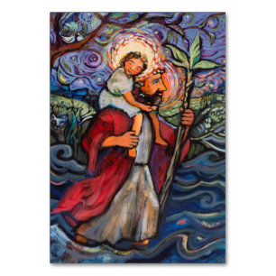 Numeração De Mesa Santo Christopher Prayer Card