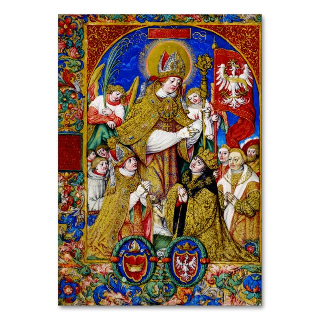 Numeração De Mesa Santo Estanislau Bispo e Mártir Arte Fina (Frente)