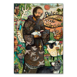 Numeração De Mesa Santo Francis Prayer Card