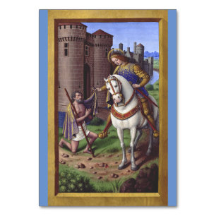 Numeração De Mesa São Martinho de Tours cortando seu manto em dois
