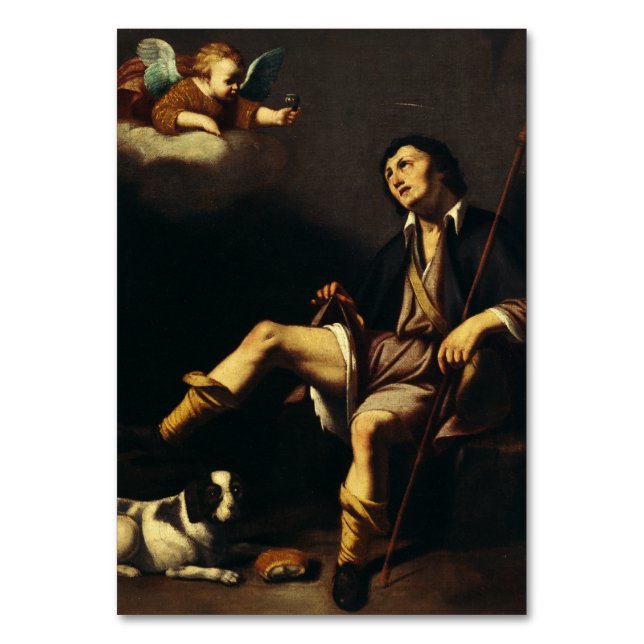 Numeração De Mesa São Roque e o Anjo por Guy François (Frente)